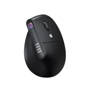 Portronics Toad Ergo Vertical Advanced Wireless Ergonomic Mouse 2.4Ghz, 6D Button, Wrist Support, Adjustable DPI Upto 1200, Supports Hand Posture(Black)