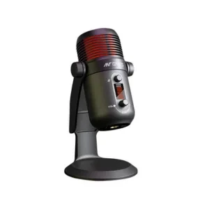 Ant Esports Wente 280 USB Microphone, Condenser Gaming Microphone ,for PC,/MAC,/PS4,/PS5,/Phone-Cardioid ,Mic with Brilliant RGB Lighting ,Headphone Output Volume Control, Mute Button, for Streaming P