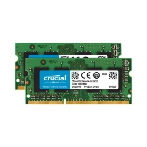 Crucial 16GB kit (8GBx2) CT2KIT102464BF160B 204-pin SODIMM DDR3 PC3-12800 Memory Module