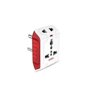 Goldmedal Curve Plus 202042 Plastic Spice 3-Pin 240V ,Universal Travel Adaptor (White)