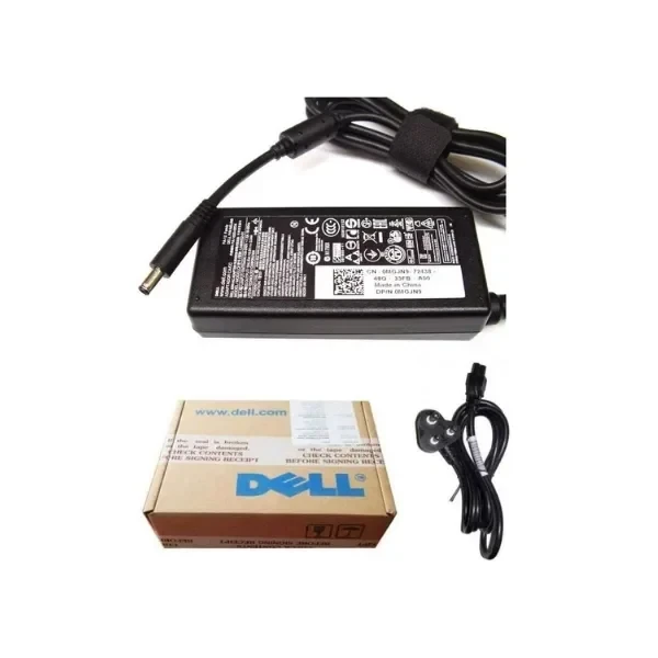 Dell Genuine Original Laptop Adapter Charger 65w 19.5V 3.34A (New Pin 4.5 * 3.0mm) MGJN9 for Inspiron 11 3147, 3148, 3152, i3152, 3153, 3157, 3158, 316 (with 3 Pin Power Cable)