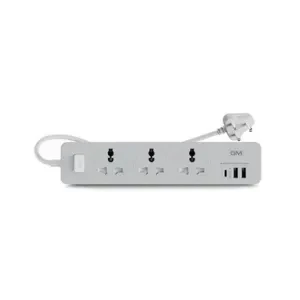 GM Cuba 3341 Power Strip with USB Type–C, I Extension Cord with Surge Protection,I Spike Guard ,I Fireproof Body Upto 750 Degree, I 1.8M Cord ,I 3.4A Max Power Output, I 3 International Sockets