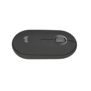 Logitech Pebble Mouse 2 M350s Slim Bluetooth Wireless Mouse, Portable, Lightweight, Customisable Button, Quiet Clicks, Easy-Switch for Windows, macOS, iPadOS, Android, Chrome OS - Tonal Graphite