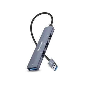 Honeywell Newly Launched 4-in-1 Ultra Slim USB Hub 1xUSB 3.0 & 3 x USB 2.0 Ports, 30cms Cable, DataTransfer Speed Upto 5GBPS,Universally Compatible with All USB,PC,Speaker,Laptop,Hard Drive etc.