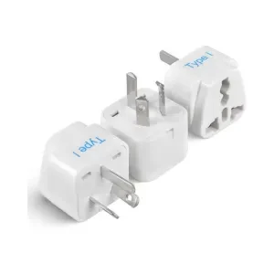 Ceptics India to Australia Plug Converter, – 2 in 1 China, New Zealand Adapter - ,Type I, - CE Certified - RoHS Compliant – White - 1 Pack