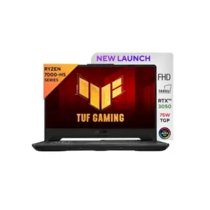 ASUS TUF Gaming A15, Ryzen 7 7435HS, 15.6-inch (39.62 cm) FHD 144Hz, Gaming Laptop (16GB RAM/512GB SSD/NVIDIA GeForce RTX 3050/Windows 11/48WHr/Graphite Black/2.3 Kg), FA506NCR-HN054W