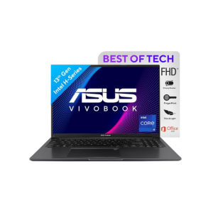 ASUS Vivobook 16 (2023), Intel Core i9-13900H 13th Gen, 16" (40.64 cm) FHD+, Thin & Light Laptop (16GB/1TB SSD/Intel Iris Xe/Win 11/Office 2021/Backlit KB/Fingerprint/Silver/1.88 kg), X1605VA-MB956WS