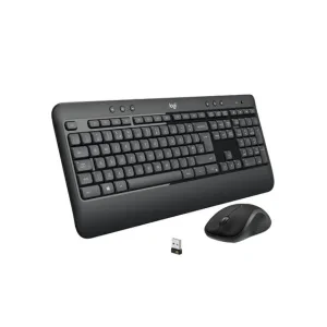 Logitech MK540 Wireless Keyboard and Mouse Set for Windows, 2.4 GHz Wireless with Unifying USB-Receiver, Wireless Mouse, Multimedia Hot Keys, 3-Year Battery Life, PC/Laptop - Blac