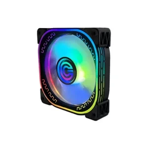 CIRCLE CG Infinity X1 ARGB Case Fan - 120mm High Performance | Computer Case Fan | ARGB Lighting Controlled Via Motherboard | Infinity Mirror Design| PWM Control, 1600 RPM, 66 CFM Airflow-Black