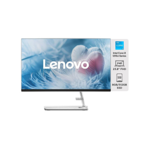 Lenovo IdeaCentre AIO 3 12th Gen Intel, i3 23.8" FHD WVA 3,-Side Edgeless All-in-One Desktop with Alexa, Built-in (8GB/512GB SSD/Win11/MS Office 2021/HD ,720p Camera/Wireless Keyboard & Mouse), F0GH00
