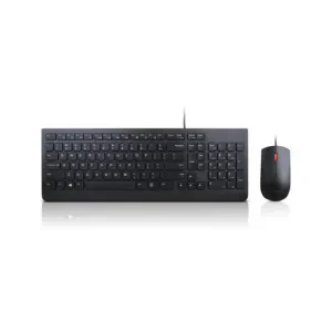 Lenovo 300 Wired Keyboard and Mouse Combo, 1600 DPI Ambidextrous Mouse, 2.5 Zone Island Keys Design Keyboard (GX30M39649)