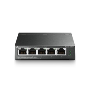 TP-Link TL-SG1005P, 5 Port Gigabit PoE Switch, 4 PoE+ Ports @65W, Desktop, Plug & Play, Sturdy Metal w/ Shielded Ports, Fanless, QoS & IGMP Snooping,black