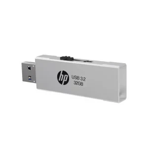 HP 818w 32GB USB 3.2 Flash Drive Silver Metal