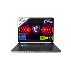 MSI Raider GE68 HX, Intel 14th Gen. i9-14900HX, 41CM UHD+ MiniLED 120Hz Gaming Laptop(32GB/1TB NVMe SSD/Windows 11 Home/NVIDIA GeForce RTX 4090, Core Black/2.75Kg), 14VIG-469IN