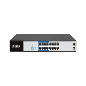 D-Link 16+2 Port Gigabit Unmanaged PoE Switch | DGS-F1018P-E 16-1000Mbps 250m PoE Switch + 2SFP Uplink in Offers